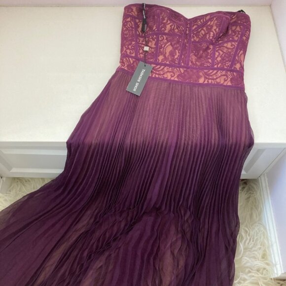 Tadashi Shoji Evening Dress Chiffon Lace - Picture 3 of 13